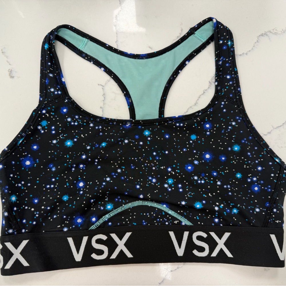 VSX Women's Starry Night Sports Bra - Black and Blue